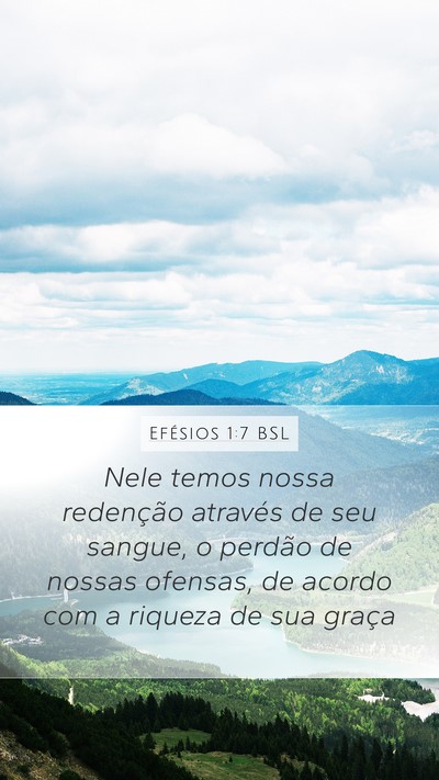 Efésios 1:7 BSL Bible Verse Image