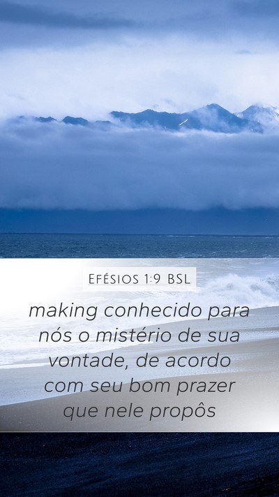 Efésios 1:9 BSL Bible Verse Image
