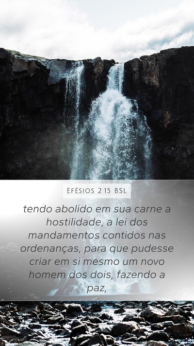 Efésios 2:15 BSL Bible Verse Image