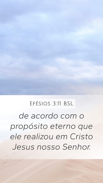 Efésios 3:11 BSL Bible Verse Image