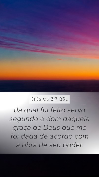 Efésios 3:7 BSL Bible Verse Image