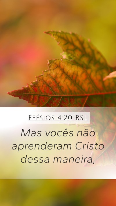 Efésios 4:20 BSL Bible Verse Image