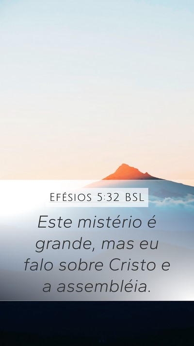 Efésios 5:32 BSL Bible Verse Image