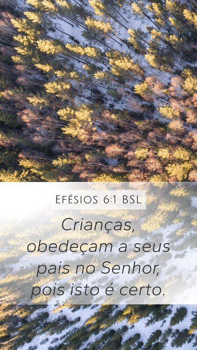 Efésios 6:1 BSL Bible Verse Image
