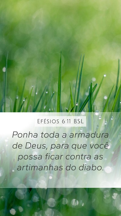 Efésios 6:11 BSL Bible Verse Image