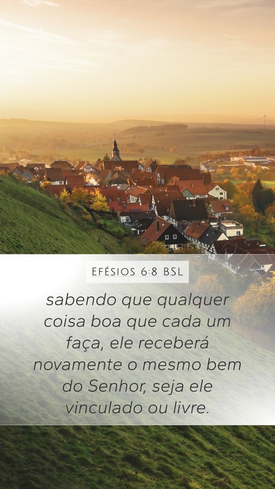 Efésios 6:8 BSL Bible Verse Image