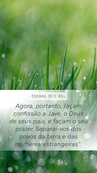 Esdras 10:11 BSL Bible Verse Image