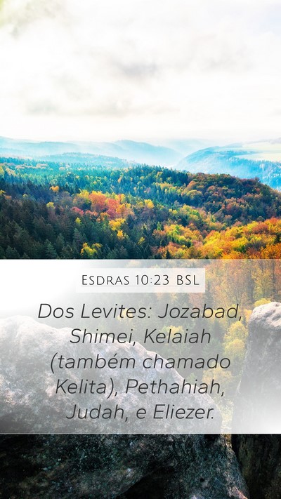 Esdras 10:23 BSL Bible Verse Image