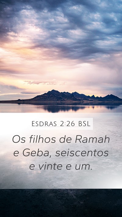 Esdras 2:26 BSL Bible Verse Image