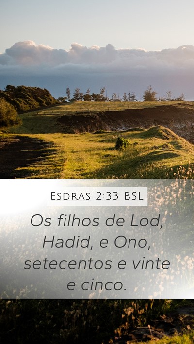 Esdras 2:33 BSL Bible Verse Image