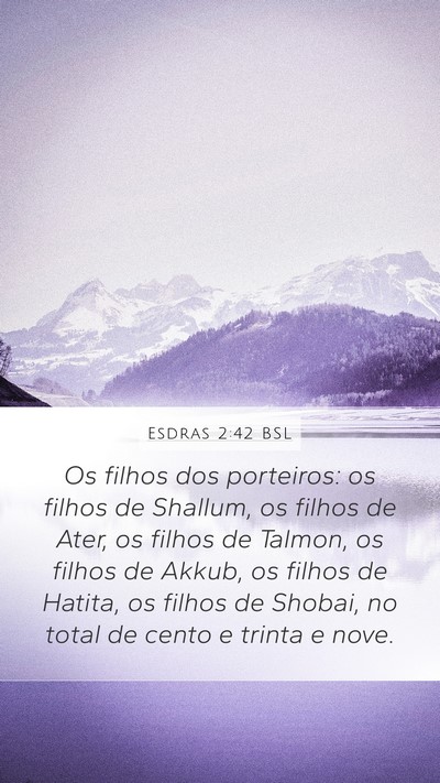 Esdras 2:42 BSL Bible Verse Image