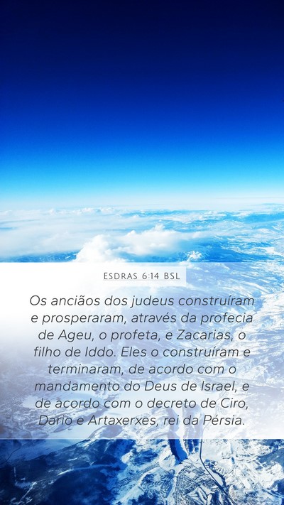 Esdras 6:14 BSL Bible Verse Image