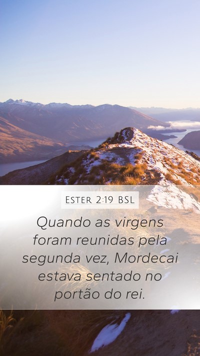 Ester 2:19 BSL Bible Verse Image