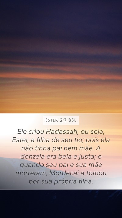 Ester 2:7 BSL Bible Verse Image
