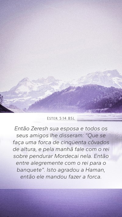 Ester 5:14 BSL Bible Verse Image