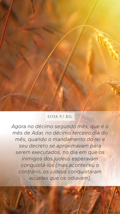 Ester 9:1 BSL Bible Verse Image