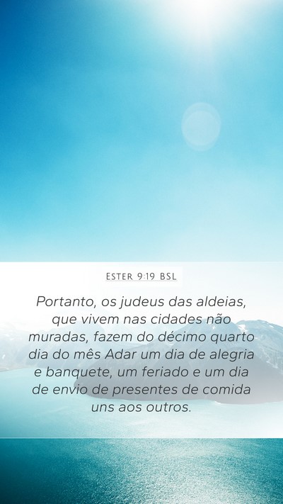 Ester 9:19 BSL Bible Verse Image