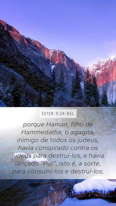 Ester 9:24 BSL Bible Verse Image