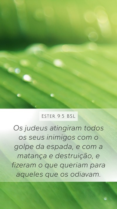 Ester 9:5 BSL Bible Verse Image
