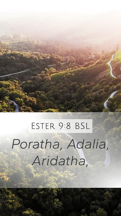 Ester 9:8 BSL Mobile Phone Wallpaper - Poratha, Adalia, - Mobile Bible Verse Wallpaper