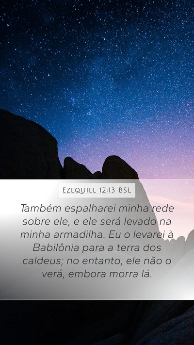 Ezequiel 12:13 BSL Bible Verse Image