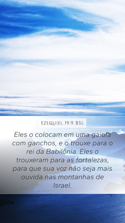 Ezequiel 19:9 BSL Bible Verse Image