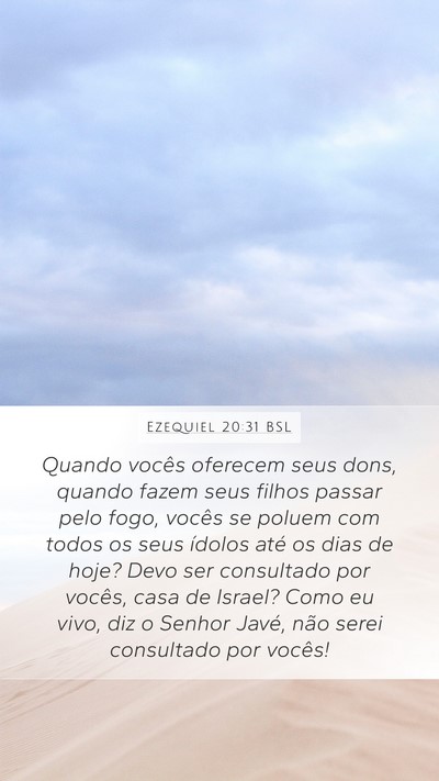 Ezequiel 20:31 BSL Bible Verse Image