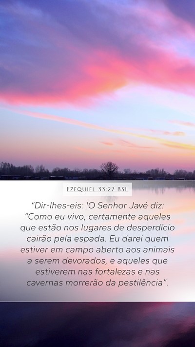 Ezequiel 33:27 BSL Bible Verse Image