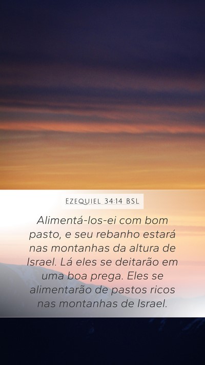 Ezequiel 34:14 BSL Bible Verse Image