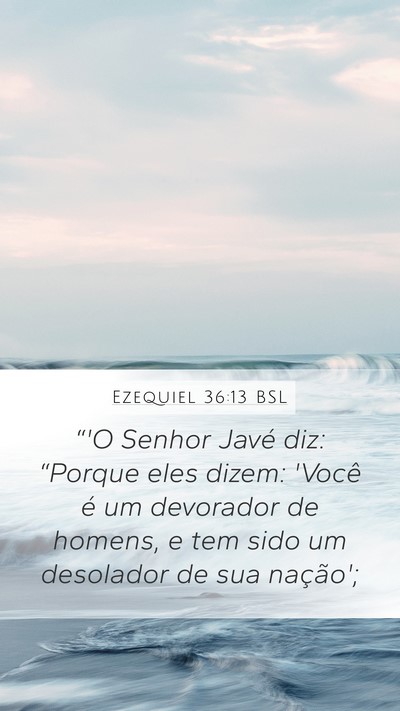 Ezequiel 36:13 BSL Bible Verse Image
