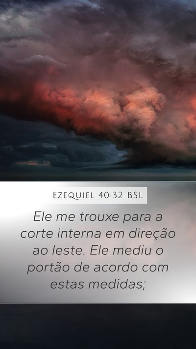 Ezequiel 40:32 BSL Bible Verse Image