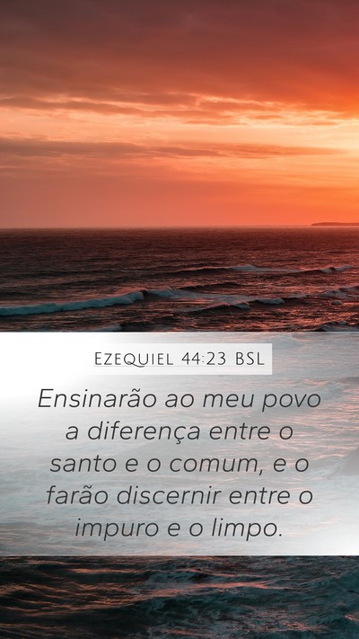 Ezequiel 44:23 BSL Bible Verse Image