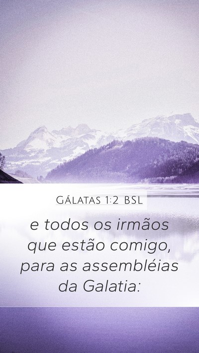 Gálatas 1:2 BSL Bible Verse Image