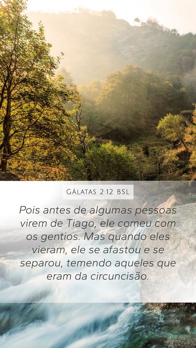 Gálatas 2:12 BSL Bible Verse Image
