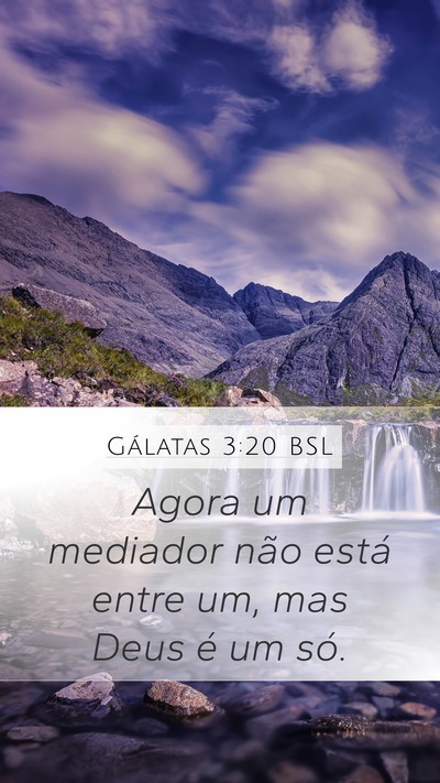 Gálatas 3:20 BSL Bible Verse Image