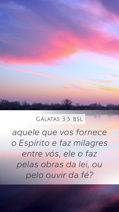 Gálatas 3:5 BSL Bible Verse Image