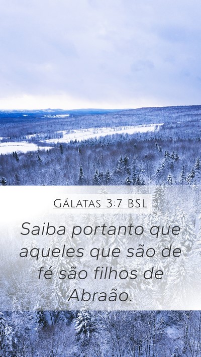 Gálatas 3:7 BSL Bible Verse Image