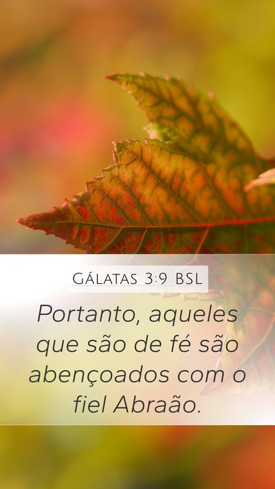 Gálatas 3:9 BSL Bible Verse Image