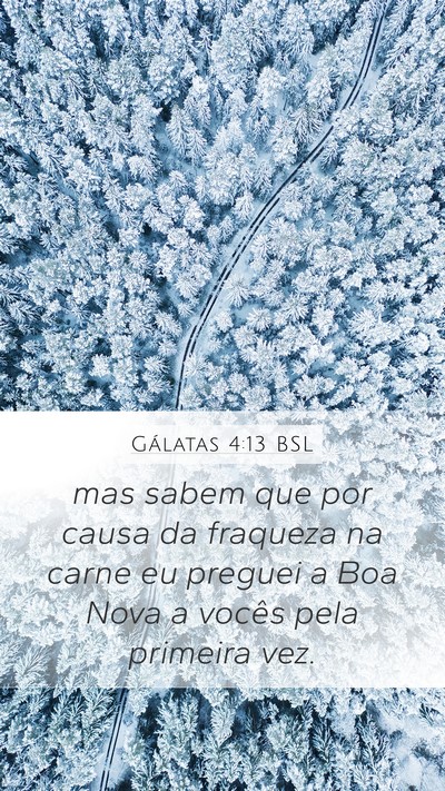 Gálatas 4:13 BSL Bible Verse Image