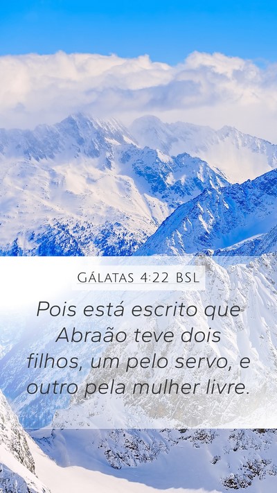 Gálatas 4:22 BSL Bible Verse Image