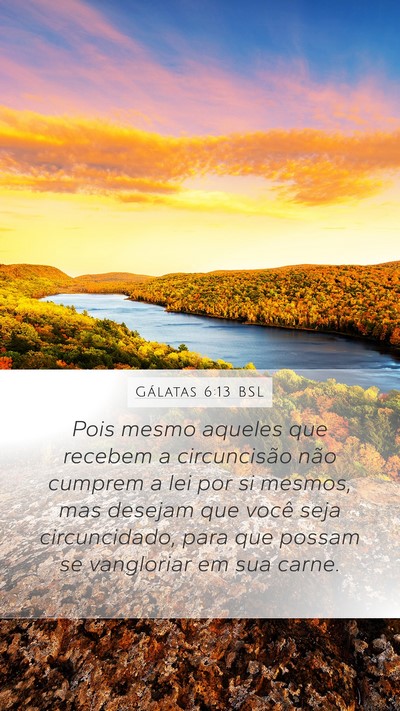 Gálatas 6:13 BSL Bible Verse Image