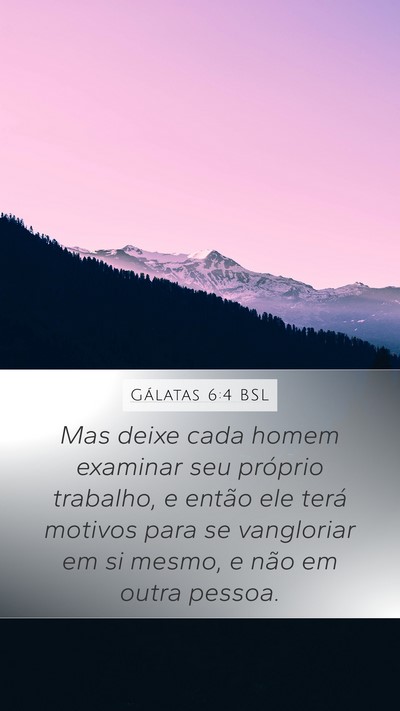 Gálatas 6:4 BSL Bible Verse Image