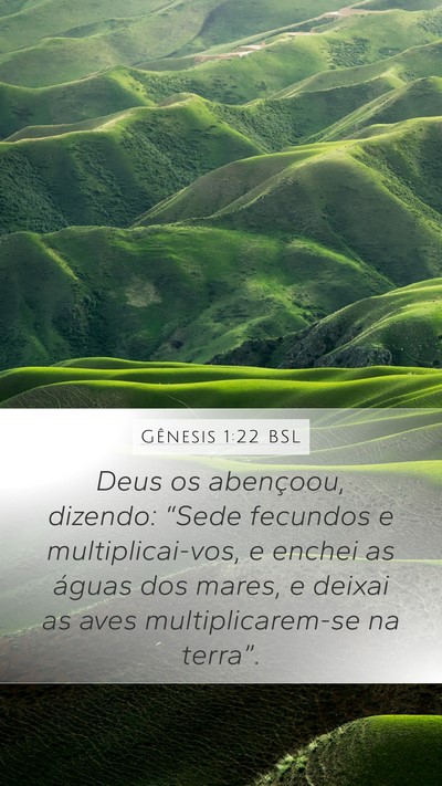 Gênesis 1:22 BSL Bible Verse Image
