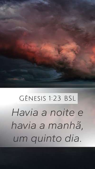 Gênesis 1:23 BSL Bible Verse Image