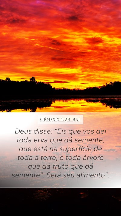 Gênesis 1:29 BSL Bible Verse Image