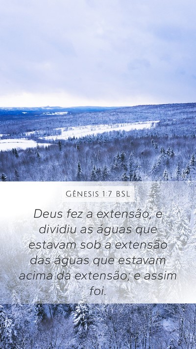 Gênesis 1:7 BSL Bible Verse Image