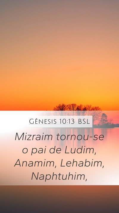 Gênesis 10:13 BSL Bible Verse Image