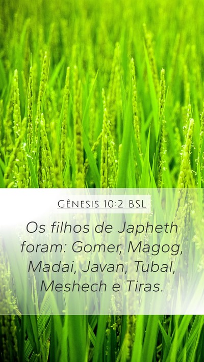 Gênesis 10:2 BSL Bible Verse Image