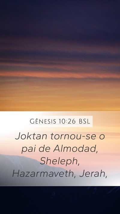 Gênesis 10:26 BSL Bible Verse Image