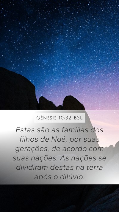 Gênesis 10:32 BSL Bible Verse Image